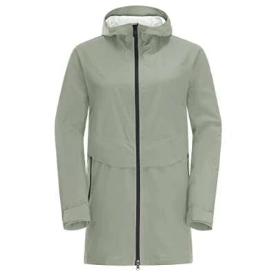 Afbeelding van Jack Wolfskin Mainkai LONG Outdoorjas, Dames, Maat: Medium, Mint leaf