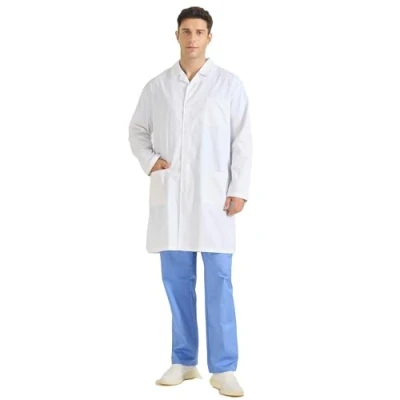 Afbeelding van Misemiya Cz 8167 Medical Scrubs Uniseks Chemie Witte Blouse (1 stuk), Wit.