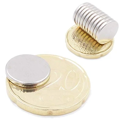 Afbeelding van Brudazon 25 mini schijfmagneten 12 x 2 mm N52 sterke neodymium magneten extra voor modelbouw, foto, wit wandbord, handwerk schijf