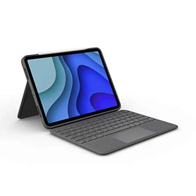 Image de Logitech Folio Touch Clavier et étui avec trackpad rétroéclairé Apple Smart connector QWERTY R. U. graphite pour 11 inch iPad Pro (1ère génération, 2e génération)