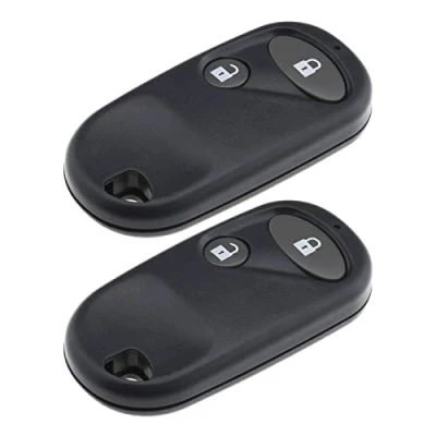 Afbeelding van EMSea Set van 2 vervangende sleutelhoezen compatibel met Honda Civic CRV Accord Jazz enz. ABS sleutelhoes knoppen afstandsbediening grijs