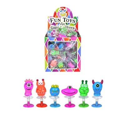 Afbeelding van Henbrandt 6 stuks Monster Jump Ups Springveer, mini monsters voor kinderen, feestzakken, adventskalender, verjaardagscadeau, meisjes en jongens