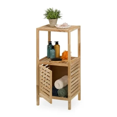 Afbeelding van Relaxdays badkamerrek 86 x 40 36 cm hout badkamerkast keuken hal