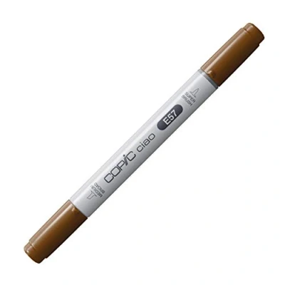 Afbeelding van COPIC Ciao E57, Light Walnut, twin marker met medium punt en penseelpunt