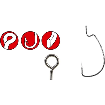 Afbeelding van Gamakatsu Worm 330 Bottom Jigging Hooks #2/0 (6 stuks) Dropshothaken