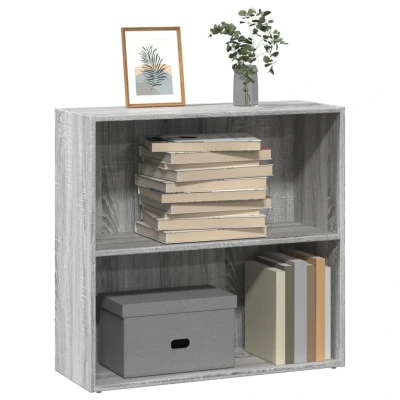 Afbeelding van vidaXL Boekenkast 80x30x77 cm bewerkt hout grijs sonoma eikenkleurig