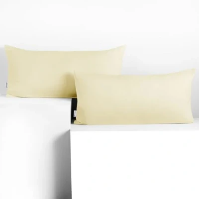 Afbeelding van DecoKing 2 kussenslopen 40 x 80 cm, katoen met ritssluiting, crème barnsteen, stuks
