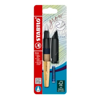 Afbeelding van STABILO Grow vulpen, bosbes blauw/beuken