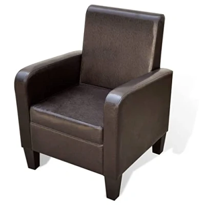 Afbeelding van Fauteuil kunstleer bruin