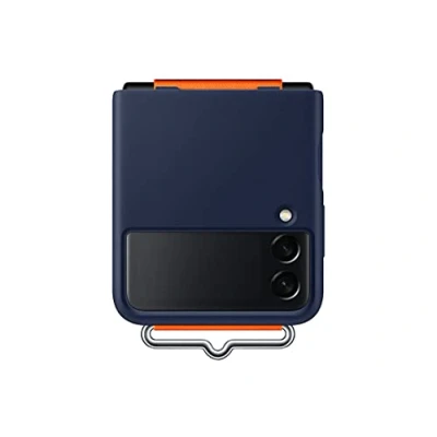 Image de Coque en silicone pour Samsung Galaxy Z Flip 3 avec anneau Bleu