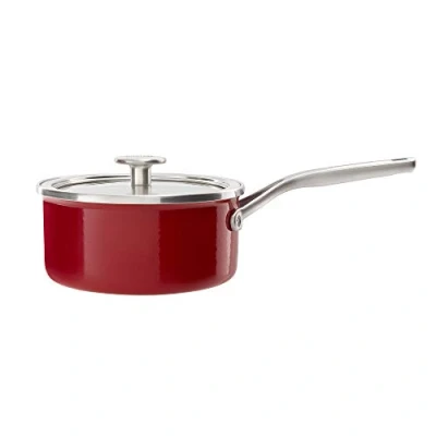 Afbeelding van Kitchenaid Steelpan M/deksel Empire Red 18cm