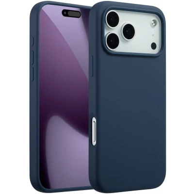 Afbeelding van Accezz Liquid Silicone Backcover met MagSafe voor de Apple iPhone 17 Pro Max Dark Blue