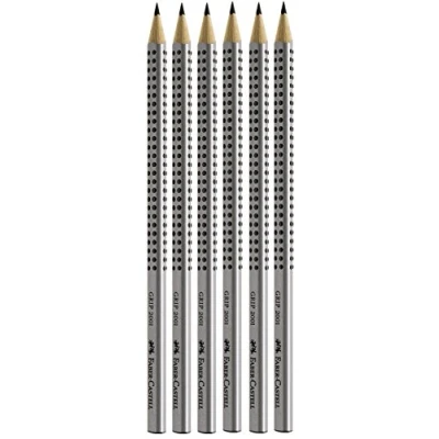 Afbeelding van Faber castell set van 18 potloden gRIP 2001 silber 2B