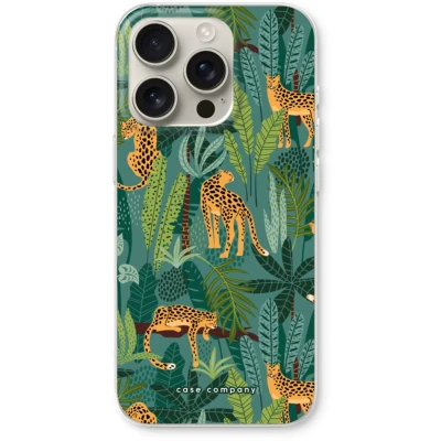 Afbeelding van Case Company® hoesje geschikt voor iPhone 16 Pro Luipaard 2 Soft Cover Telefoonhoesje Bescherming aan alle Kanten en Schermrand