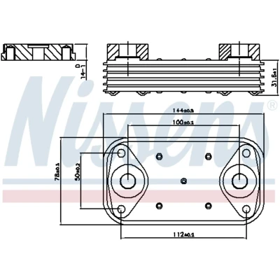 Afbeelding van Nissens Oliekoeler motorolie 90889