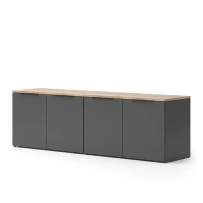 Afbeelding van Vicco Woonwand Wido, Antraciet/Sonoma, 2 delen