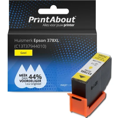 Afbeelding van Huismerk Epson 378XL (C13T37944010) Inktcartridge Geel Hoge capaciteit