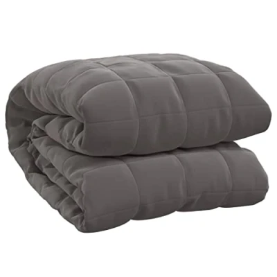 Image de vidaXL Couverture lestée Gris 200x220 cm 13 kg Tissu3154841