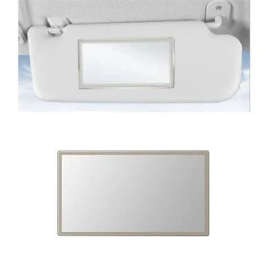 Afbeelding van auto zonneklep, HD make up spiegel, zonneschermspiegel, draagbare zelfklevende stoelspiegel, roestvrij staal cosmetische 150 x