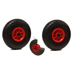 Image de LOT de 2x roue increvable diable 260 x 85 (3.00 4) alésage 20 mm roulement à rouleaux