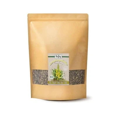 Image de Biojoy Tisane de Molène BIO (500 g), séchées et coupées, Feuilles bouillon blanc (Verbascum thapsus)