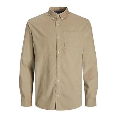 Afbeelding van Jack &amp; Jones Eclassic LS SN Overhemd, Heren, Maat: Medium, Crockery