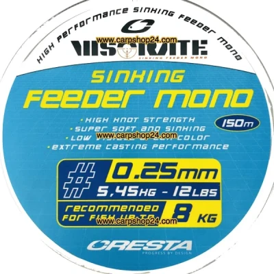 Afbeelding van Cresta Visorate Sinking Feeder Mono 150m Maat : 0.25mm