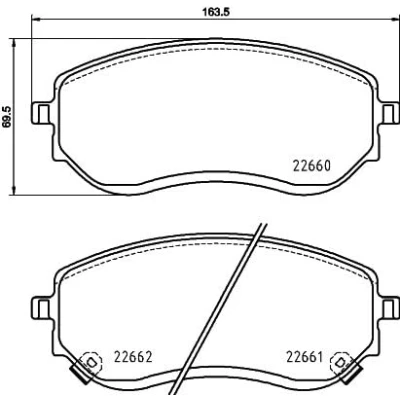 Afbeelding van HELLA 8DB 355 037 901 Remblokkenset Met akoestische slijtagewaarschuwing remzadelschroef toebehoren NISSAN: NP300 Navara Pickup