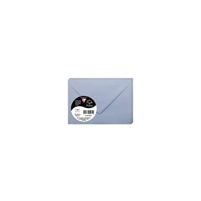 Afbeelding van Clairefontaine 55720C, verpakking met 20 enveloppen, formaat 7,5 x 10 cm, 120 g/m², kleur: lavendelblauw, uitnodiging voor evenementen en overeenkomst, Pollen serie, glad papier van hoge kwaliteit