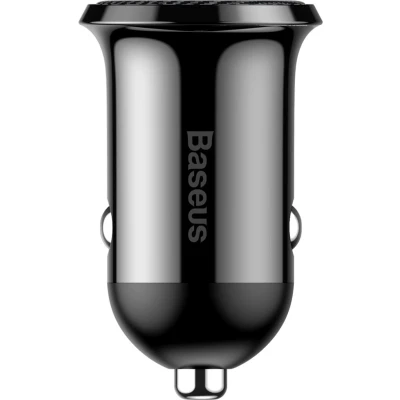 Afbeelding van Baseus Compacte Dubbele USB Poort Autolader 4.8A Zwart