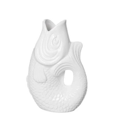 Afbeelding van Gift Company Karafon Keramische vaas, wit, 25 cm