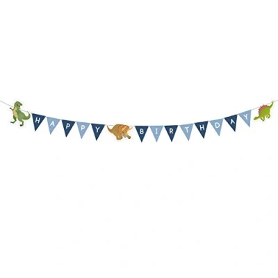 Afbeelding van Vlaggen slinger Happy Dinosaurus 180cm