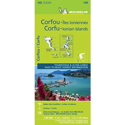 Afbeelding van Michelin Zoom 140 Wegenkaart Corfu / Korfoe &amp; the Ionian Islands