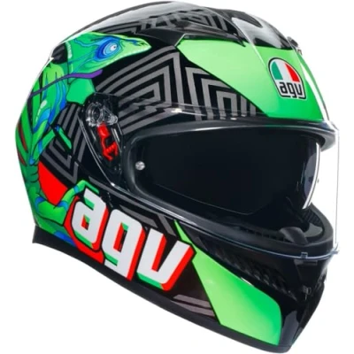 Afbeelding van Agv K3 E2206 Mplk Kamaleon Black Red Green 013 XL Maat Helm
