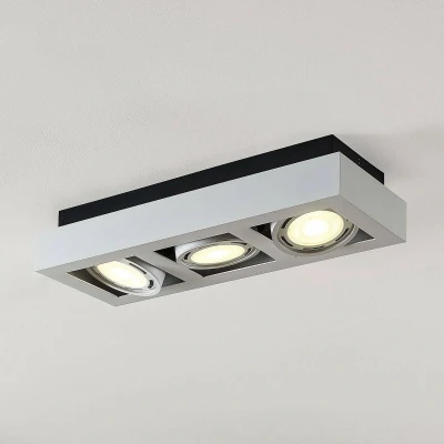 Afbeelding van Arcchio plafondlamp 3lichts Aluminium, metaal H: 9 cm GU10 wit