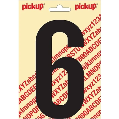 Afbeelding van Plakcijfer Nobel 150mm zwart 6 Pickup