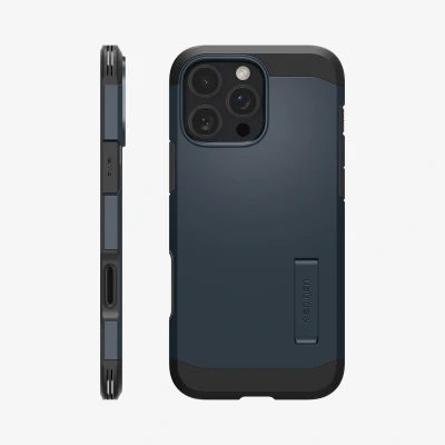 Afbeelding van Spigen Tough Armor T (AI) MagFit beschermhoes voor iPhone 16 Pro Max leisteen metallic