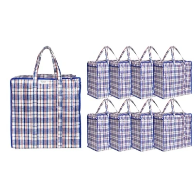 Afbeelding van Josephine Osthoff Opbergzakken, robuust, tot 20 kg, waterdicht, duurzaam, met ritssluiting, voor kleding, dekens, kussens, blauw, 9 stuks