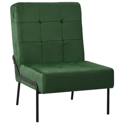 Afbeelding van Relaxstoel 65x79x87 cm fluweel donkergroen