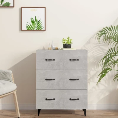 Afbeelding van Dressoir 69,5x34x90 cm bewerkt hout betongrijs
