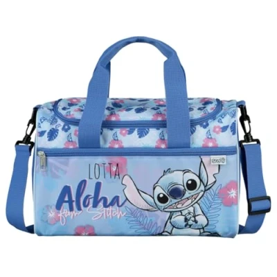 Afbeelding van Disney Stitch Sporttas voor kinderen, personaliseerbaar, kleine reistas meisjes, Stitch, blauw, sporttas, Blauwe steek,