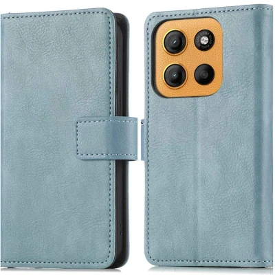 Afbeelding van imoshion Hoesje Geschikt voor Motorola Moto G15 Power, Luxe Bookcase Lichtblauw