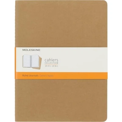 Afbeelding van Schrift Moleskine lijn XL 190x250mm kraft pak 3 stuks
