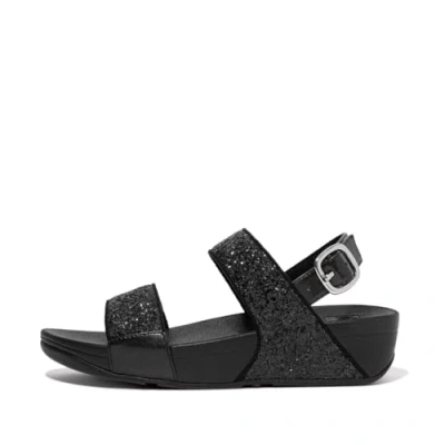 Afbeelding van Fitflop Sandalen met sleehak, Dames, Maat: 39, Black glitter Kunststof