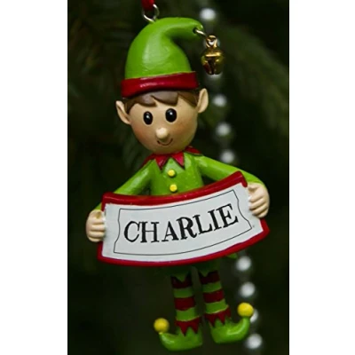 Afbeelding van Boxer Gifts Charlie Kerstboomversiering, gepersonaliseerde kerstboom, kerstbal, cadeau, één voor het hele gezin, keramiek, meerkleurig, 8 x 4,5 2 cm