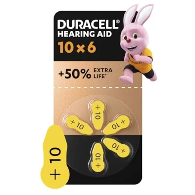 Afbeelding van Duracell hoorbatterijen type DA10 6 stuks