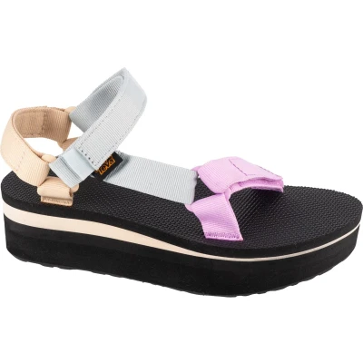 Afbeelding van Teva Sandalen met plateauzool, Dames, Maat: 38, Multicolor Textiel