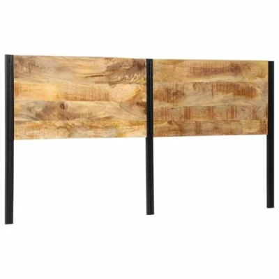 Afbeelding van Hoofdeinde 200 cm massief hout mango en ijzer