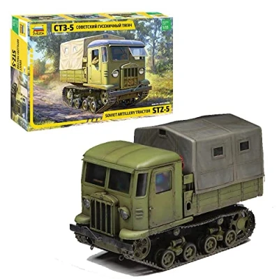 Afbeelding van 1:35 Zvezda 3663 Soviet artillery tractor STZ 5 Plastic Modelbouwpakket