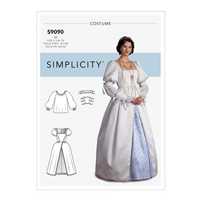 Afbeelding van SIMPLICITY Naaipatroon S9090 Historisch dameskostuum 42 44 46 48 50 R5